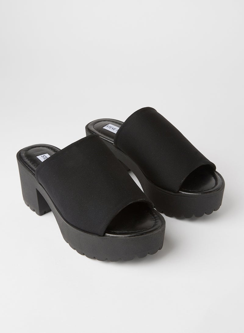 STEVE MADDEN Block Heeled Dress Sandals Black  - Image 2