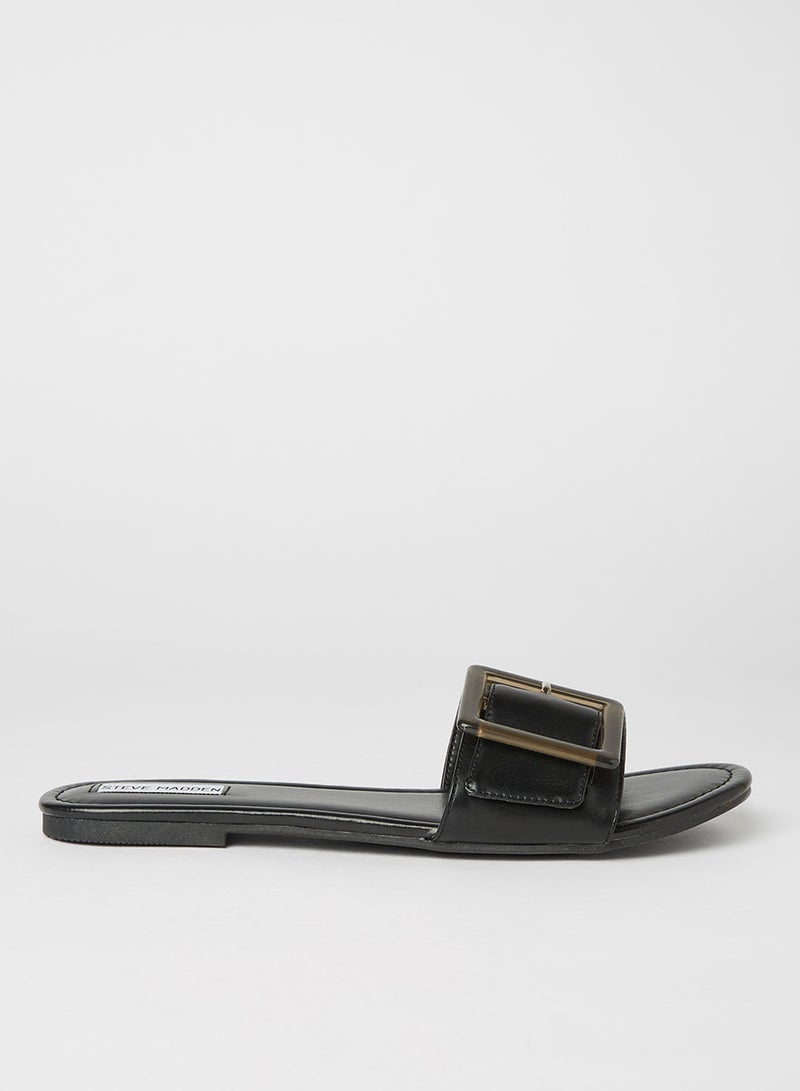 STEVE MADDEN Llola Flat Sandals Black - Image 1