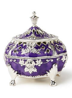 Al Jaber Silver Plated Decorative Incense Burner Purple/Silver  - Image 1