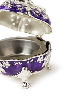 Al Jaber Silver Plated Decorative Incense Burner Purple/Silver  - Image 3