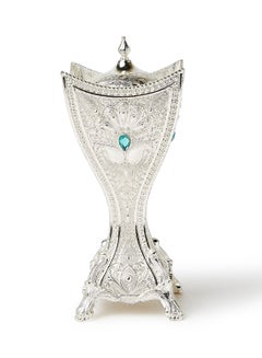 Al Jaber Silver Plated Decorative Incense Burner Silver  - Image 1