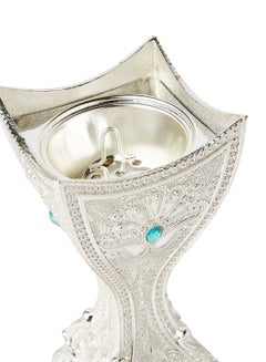 Al Jaber Silver Plated Decorative Incense Burner Silver  - Image 3