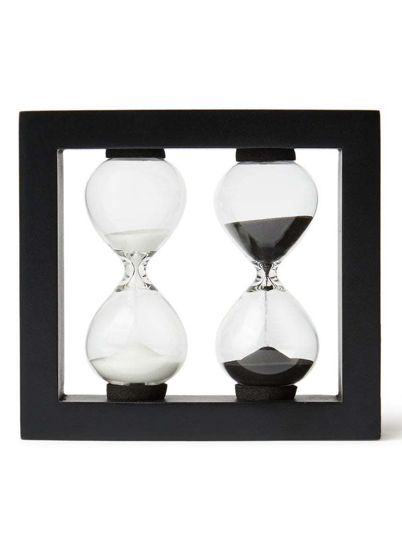 آل جابر Decorative Wooden Sand Timer Black/Clear  - Image 1
