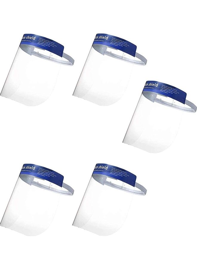 VRT Pack Of 5 - Disposable Face Shield With Adjustable Elastic Strap - Image 1