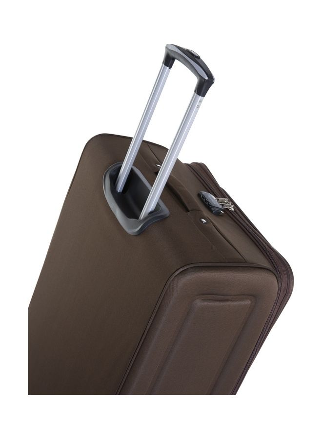 SENATOR - Soft Shell Medium Checked Luggage Trolley for Unisex Ultra Lightweight Expandable Suitcase With 2 Wheels Brown - Image 1