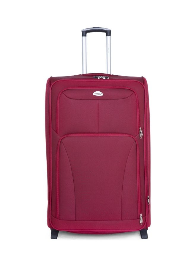 SENATOR - Soft Shell Cabin Size Luggage Trolley Expandable Ultra Lightweight Suitcase With 2 Wheels Burgundy - Image 1