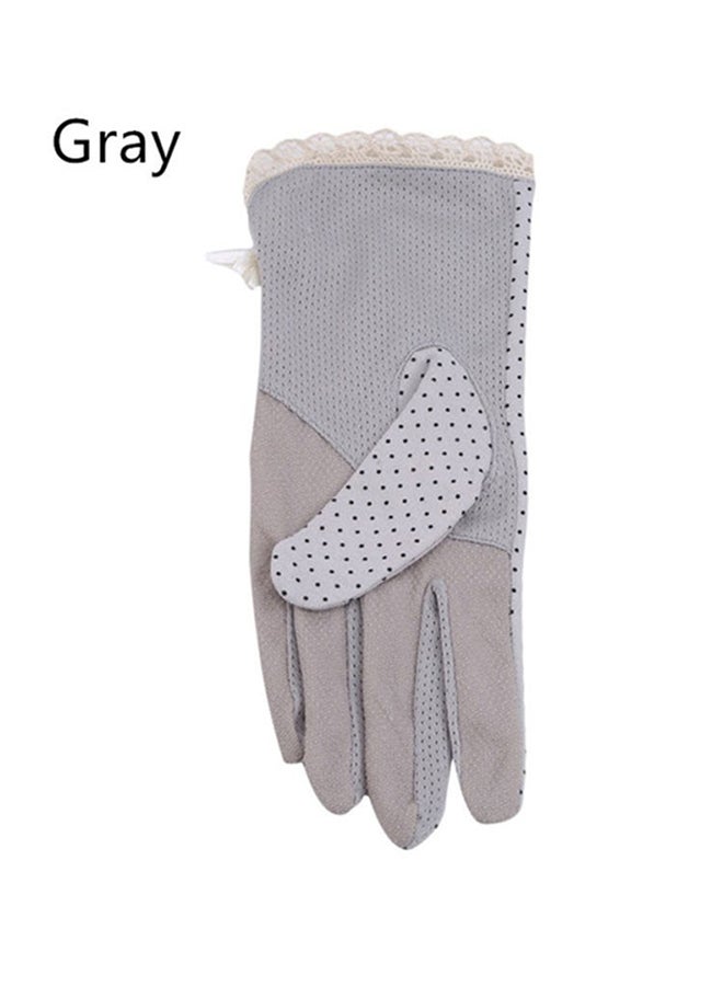 Sun Protection Summer Gloves Grey - Image 3