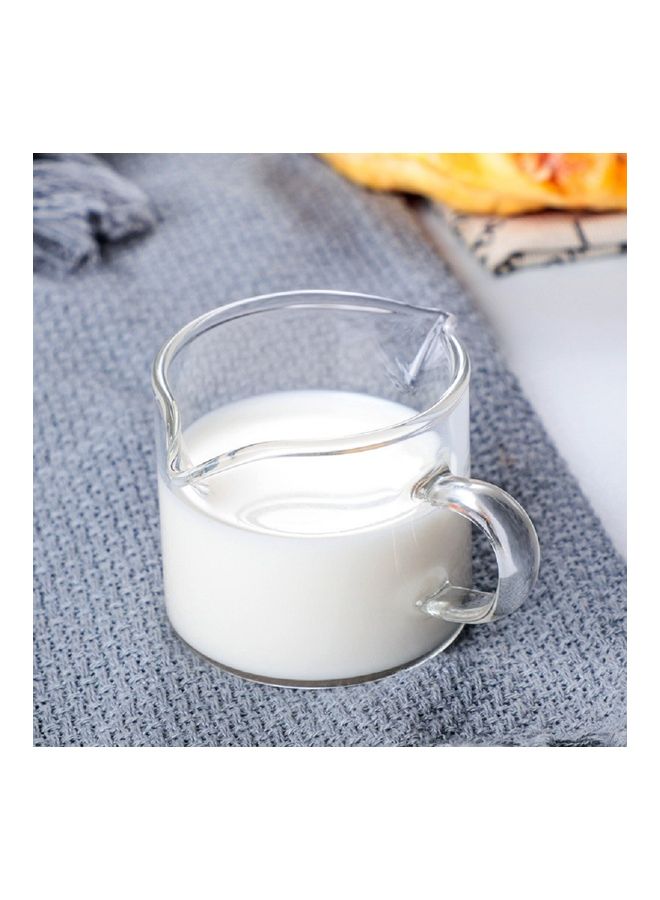 كوب مزدوج الفم مقاوم للحرارة لمشاركة القهوة والحليب شفاف 8.5x8x7.5سم - Image 2