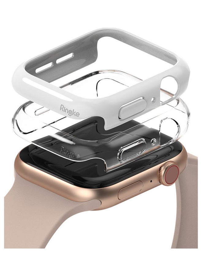 Ringke Pack Of 2 Slim Case For Apple Watch Series 6 44mm Clear/White - Image 1