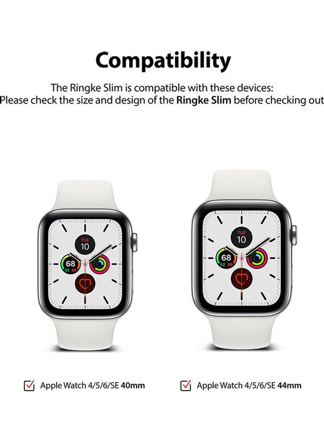 Ringke Pack Of 2 Slim Case For Apple Watch Series 6 44mm Clear/White - Image 2
