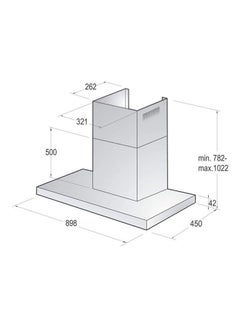 Gorenje Wall Mounted Cooker Hood 206 W WHT923E5XUK Silver  - Image 4