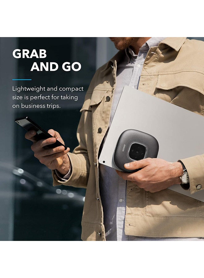 Anker - PowerConf Bluetooth Speakerphone, 6 Mics, Enhanced Voice Pickup, 24H Call Time, Bluetooth 5, USB C Black - Image 1