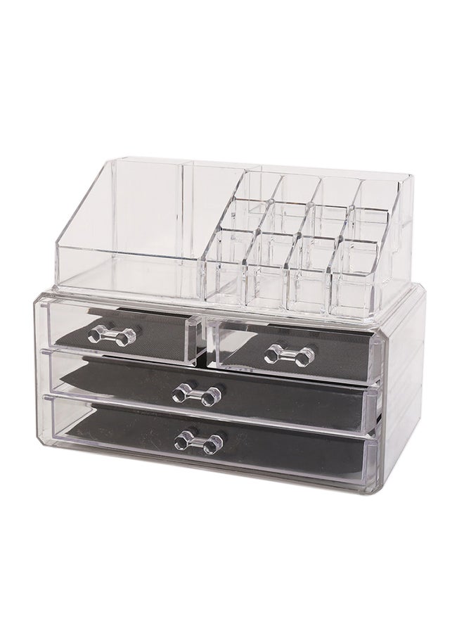 درج تخزين مستحضرات التجميل قابل للتعديل مكون من 4 طبقات شفاف - Image 1