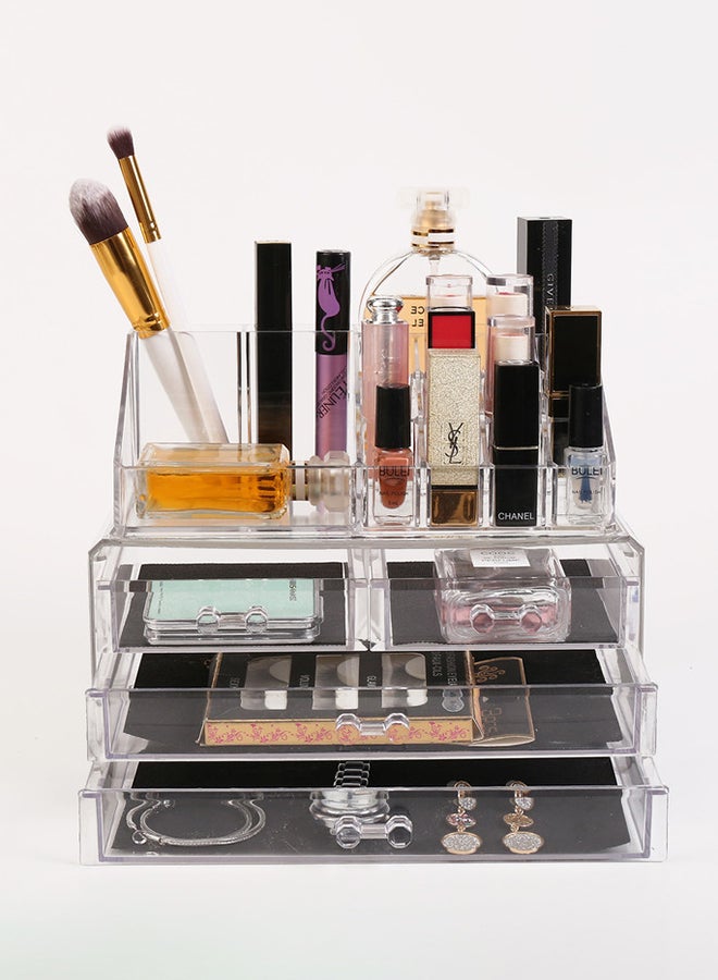 درج تخزين مستحضرات التجميل قابل للتعديل مكون من 4 طبقات شفاف - Image 2