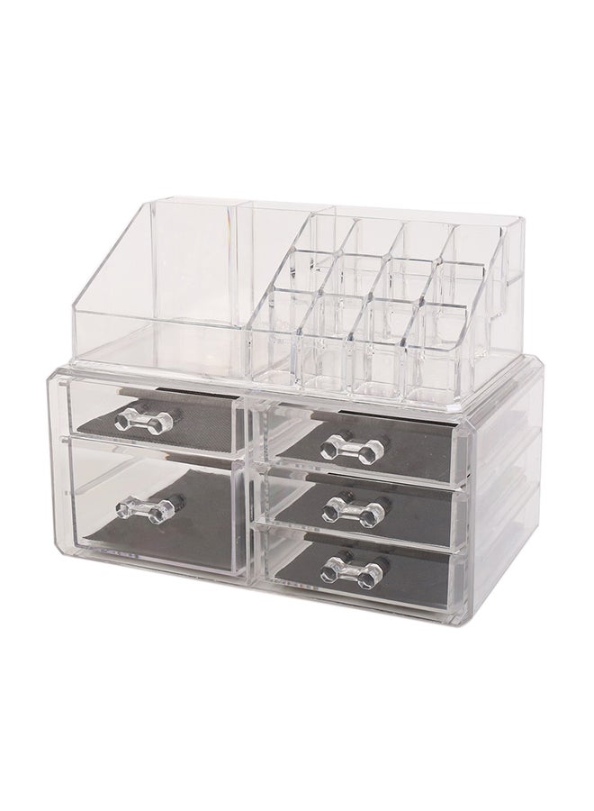 Generic 5-Layer Adjustable Cosmetic Storage Drawer Clear - Image 1