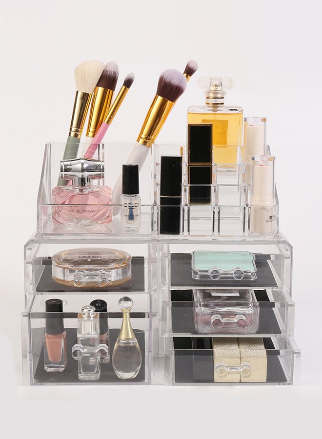 Generic 5-Layer Adjustable Cosmetic Storage Drawer Clear - Image 2