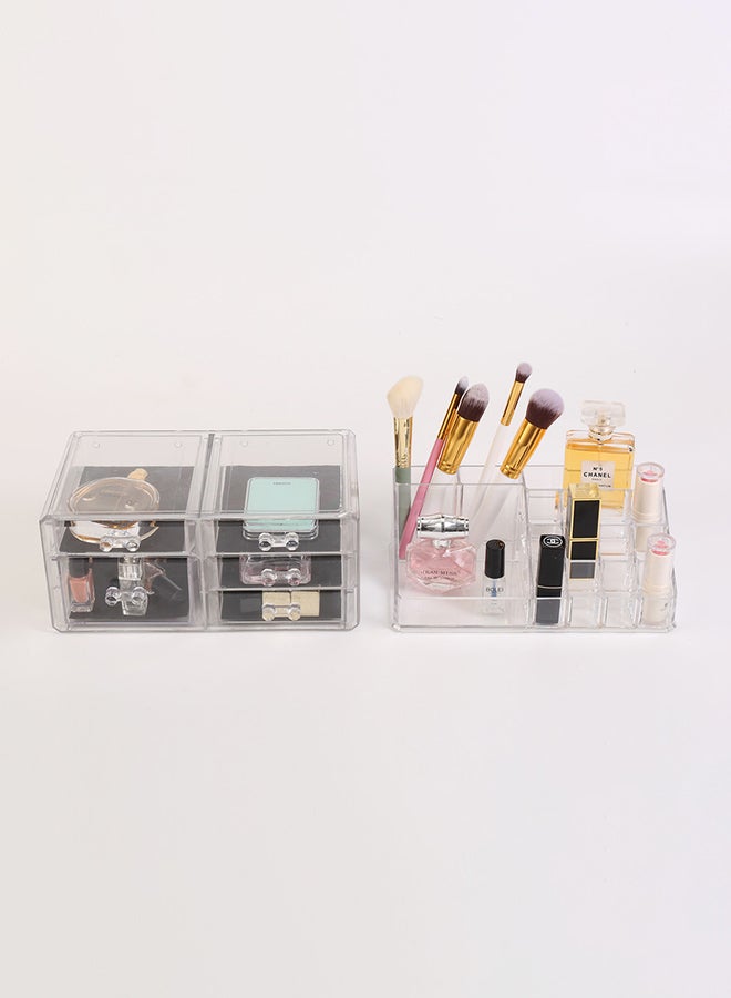 Generic 5-Layer Adjustable Cosmetic Storage Drawer Clear - Image 3