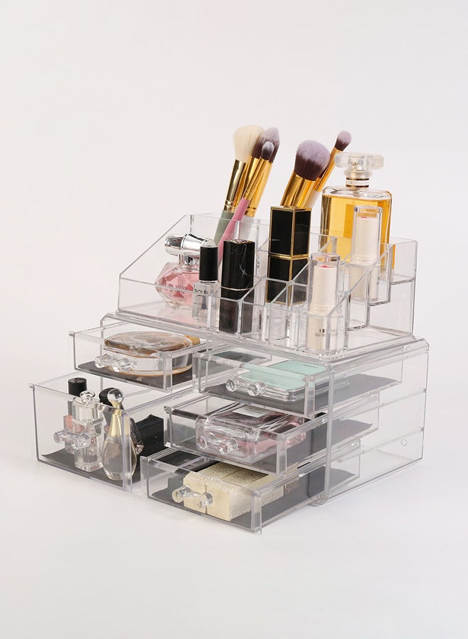 Generic 5-Layer Adjustable Cosmetic Storage Drawer Clear - Image 4