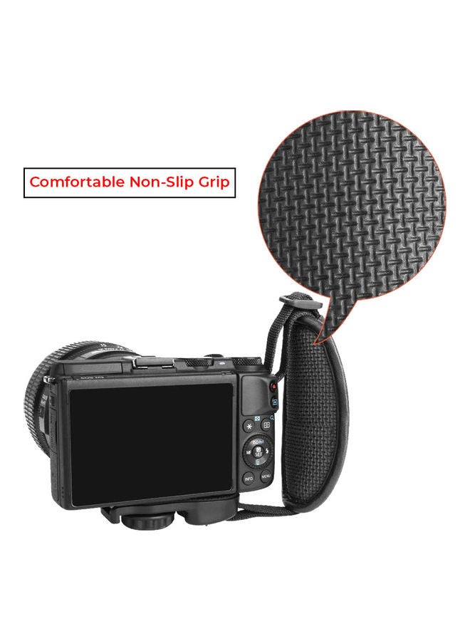 O Ozone - O Ozone Leather Professional Hand Grip Strap Compatible For Nikon Camera, For Cannon DSLR Camera, Digital Camera, SLR, Mirrorless camera & Camcorders [Anti-Slip Strap] - Black Black - Image 1