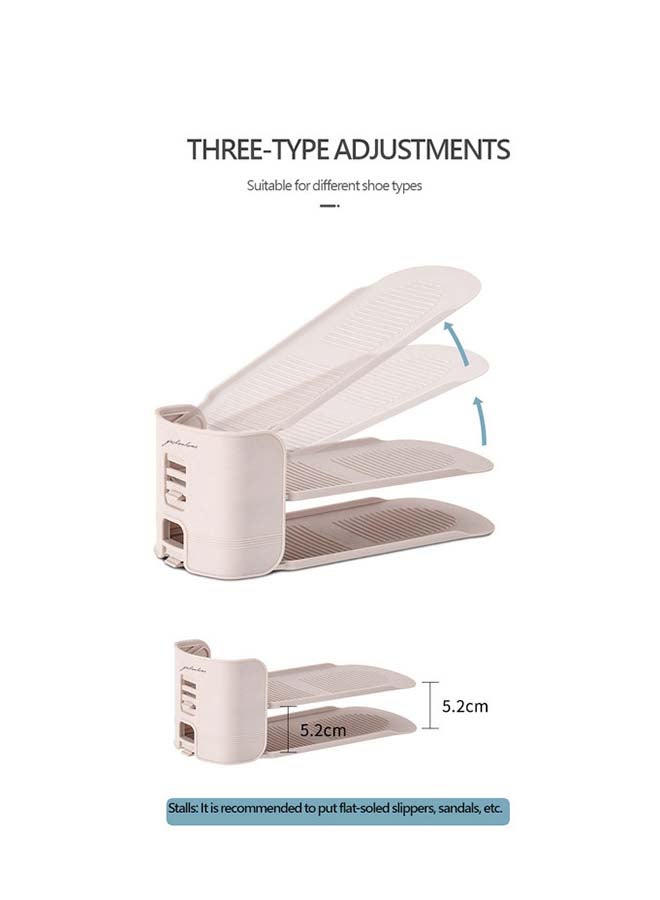 fashionhome Adjustable Shoe Rack Drying Organizer Pink 25.5x9.7cm  - Image 2