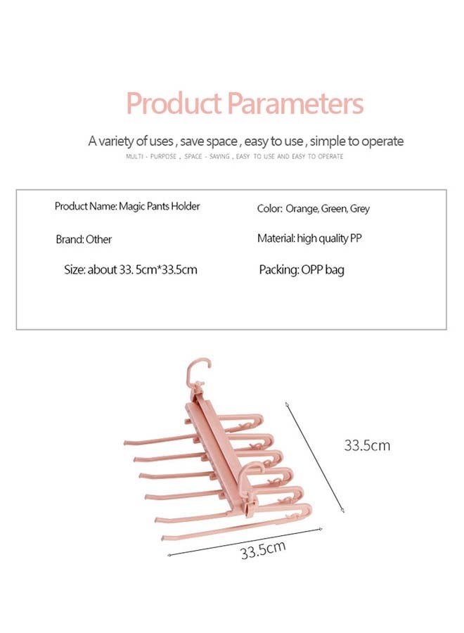 fashionhome Multi Functional Pants Plastic Hanger Grey 33.5x33.5cm - Image 5