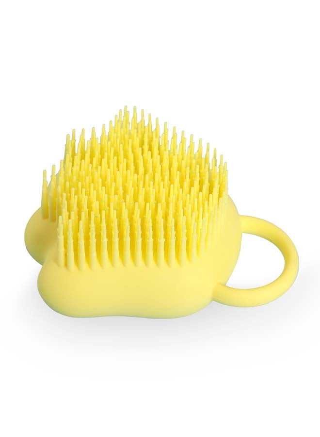 fashionhome Kitchen Silicon Hand Sponge Brush Yellow 100x85x53.5mm - Image 1