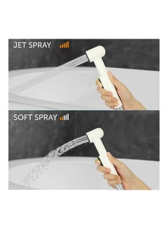 Uni flo Shattaf Bidet Sprayer Set White/Black 19x4.5x22cm  - Image 4