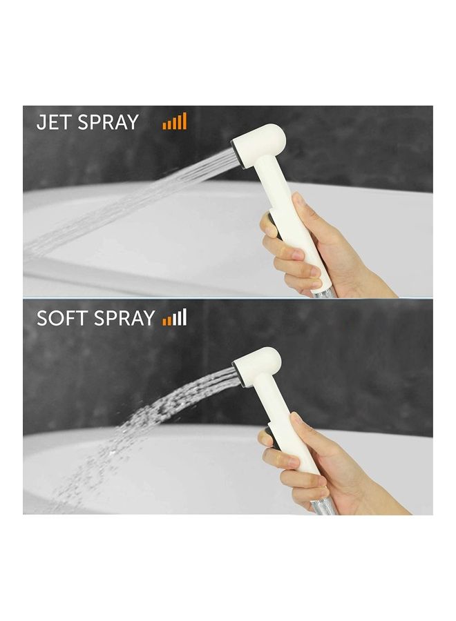 Uni flo Shattaf Bidet Sprayer Set White/Black 19x4.5x22cm  - Image 4