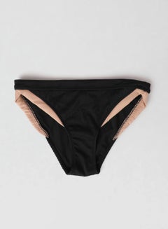 trendyol Contrast Layered Bikini Bottoms Black  - Image 4