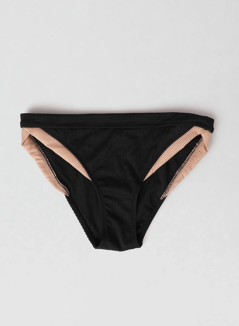 trendyol Contrast Layered Bikini Bottoms Black  - Image 4