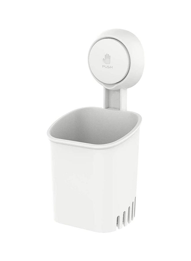 Taili - Wall Mounted Toothbrush Holder White 9.4x9.2x19.5cm - Image 1