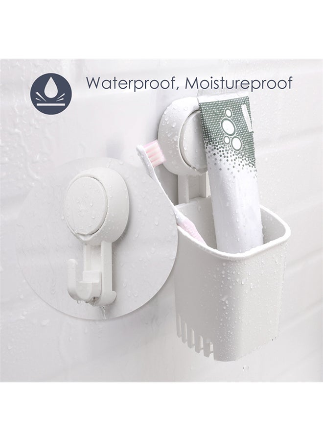 Taili - Wall Mounted Toothbrush Holder White 9.4x9.2x19.5cm - Image 1