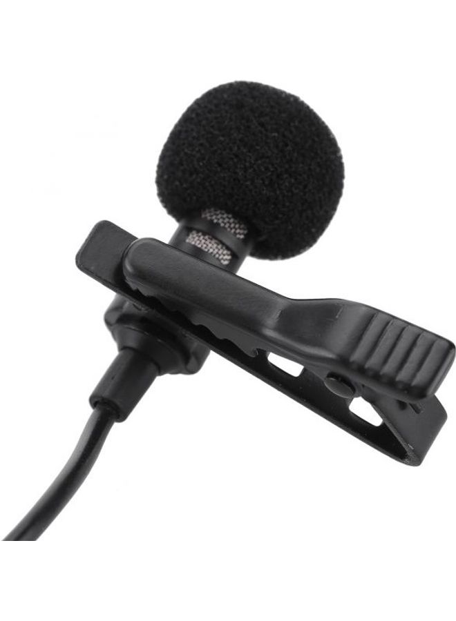 Generic Clip-On Lavalier Microphone 3.5mm Mini Wired Condenser Mic For Smartphones Laptop Micro Cravate CO-LM-54546 Black  - Image 3