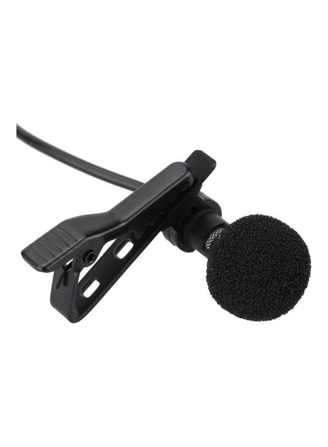 Generic Clip-On Lavalier Microphone 3.5mm Mini Wired Condenser Mic For Smartphones Laptop Micro Cravate CO-LM-54546 Black  - Image 2