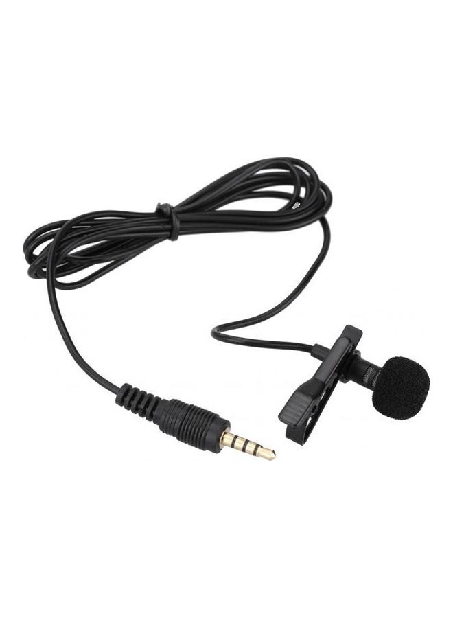 Generic Clip-On Lavalier Microphone 3.5mm Mini Wired Condenser Mic For Smartphones Laptop Micro Cravate CO-LM-54546 Black  - Image 5