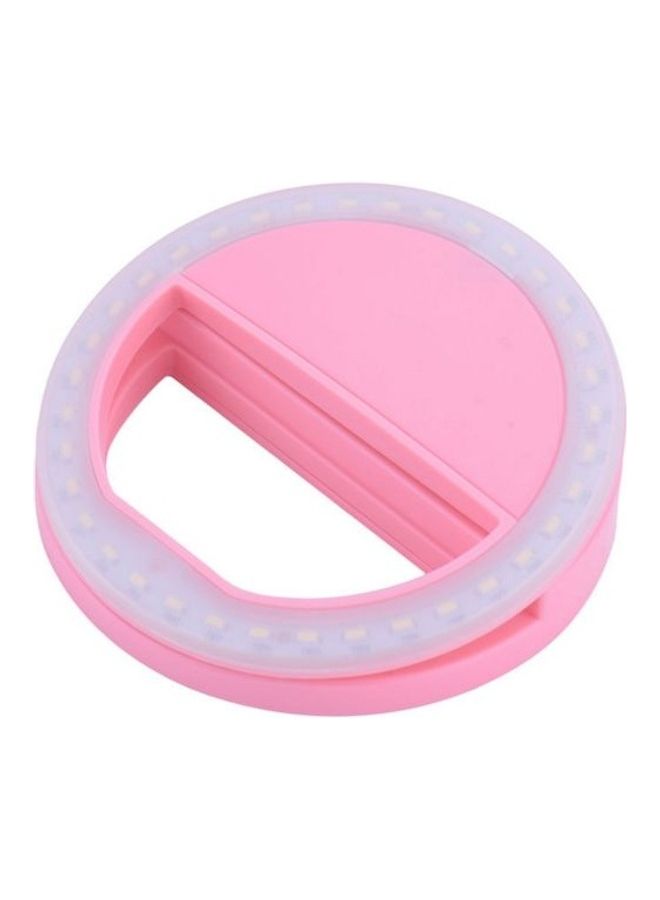 Generic - Portable Selfie LED Ring Flash Light Camera Photography For IPhone Mobile Phone Pink - Image 1