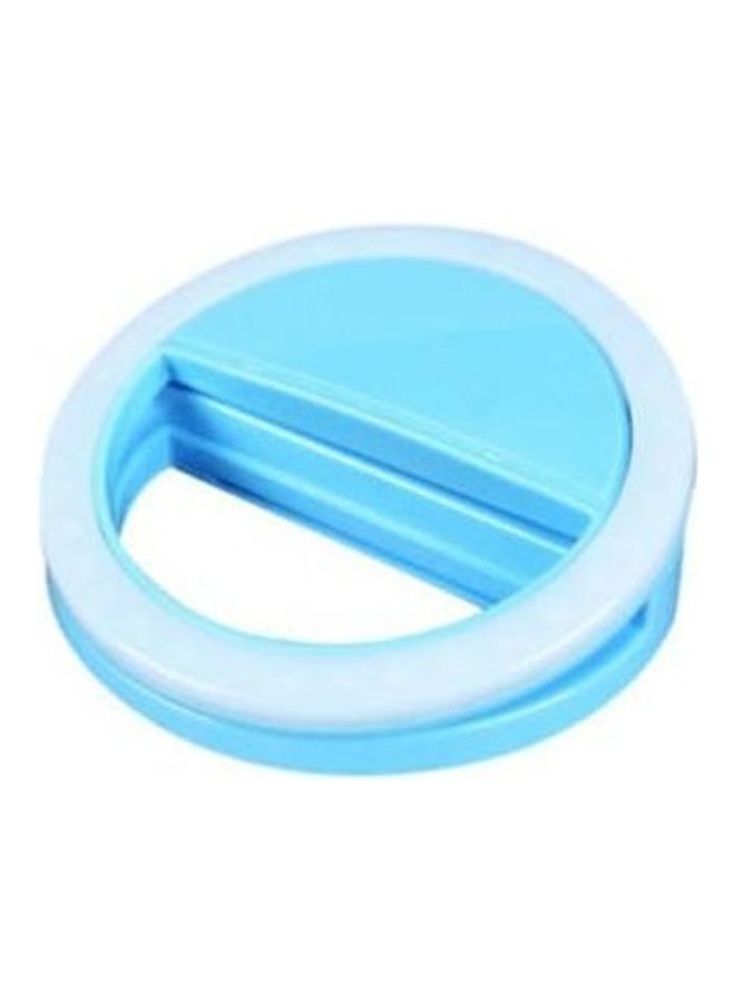 Selfie Ring Light for Camera -Ourry Clip On Rechargeable Battery Selfie LED Camera Light Blue - Image 1