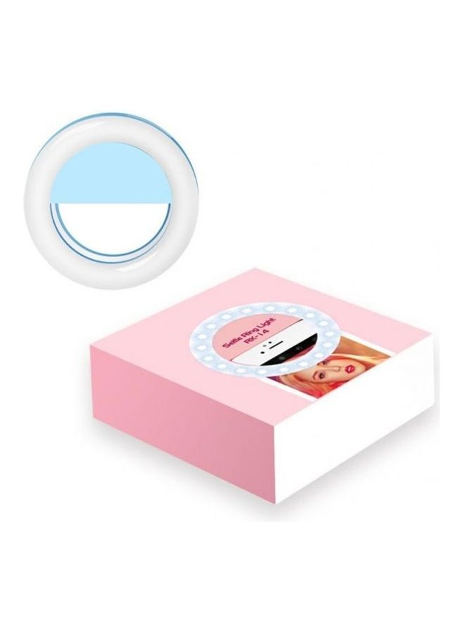 Selfie Ring Light for Camera -Ourry Clip On Rechargeable Battery Selfie LED Camera Light Blue - Image 2