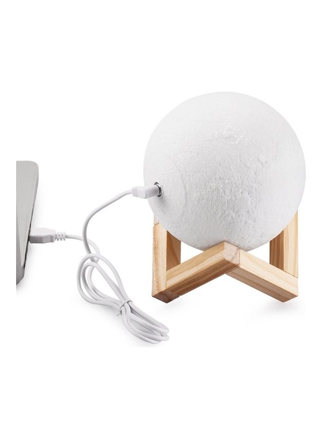 Moon Print 3D Touch LED  Control Light White/Beige 10 x 10cm