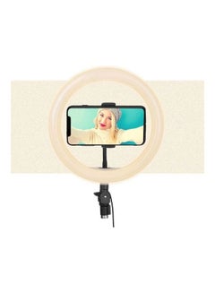 Generic Tik Tok 3 Color LED Ring Light Gemwon Dimmable Beauty Plastic Soft USB Adjustable 3 Lights Color 10 Inch Temperature 3000K-5000K with Phone Stand For Streaming Makeup YouTube Video Shooting Selfie Photography Phone Multicolour  - Image 5