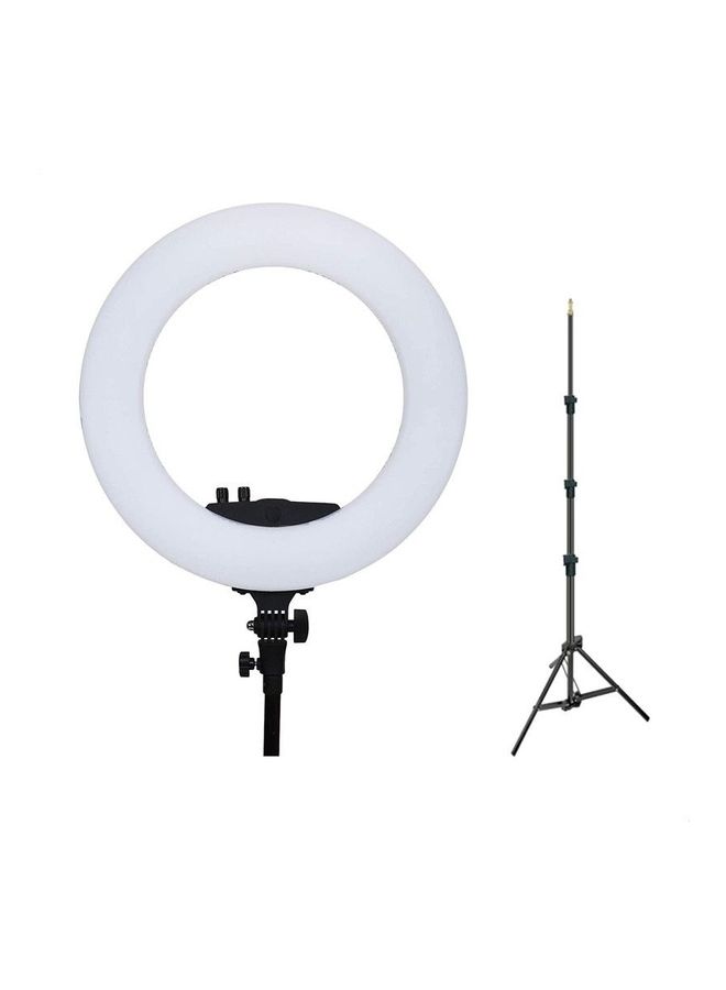 Generic - LED Light Photography Dimmable Ring with Tripod - 18 inch white - Image 1