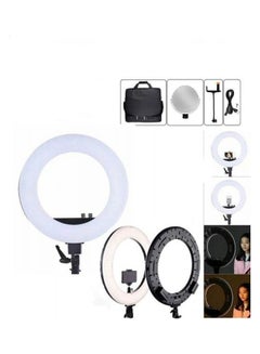 Generic LED Light Photography Dimmable Ring with Tripod - 18 inch white  - Image 2