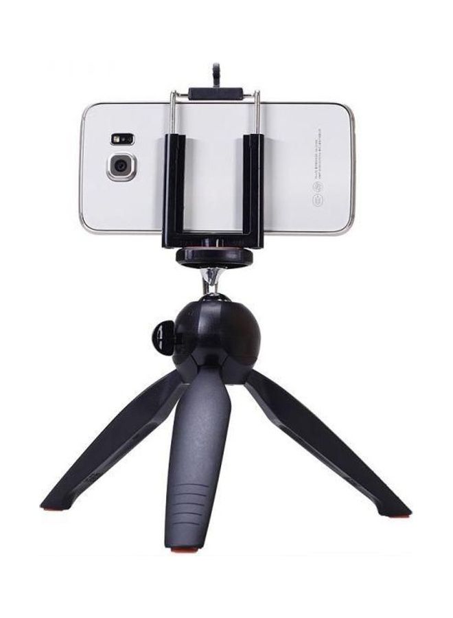 Generic Mini Tripod Phone Single Portable Telephone Camera Tripod with Clip Black 