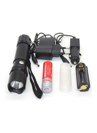 High Power LED Flashlight Set Cree Q5 linternas By 18650/AAA battery Rechargeable Lamp Torches With Compass Tactical Flashlight Black - v1611483941/N43904222A_1