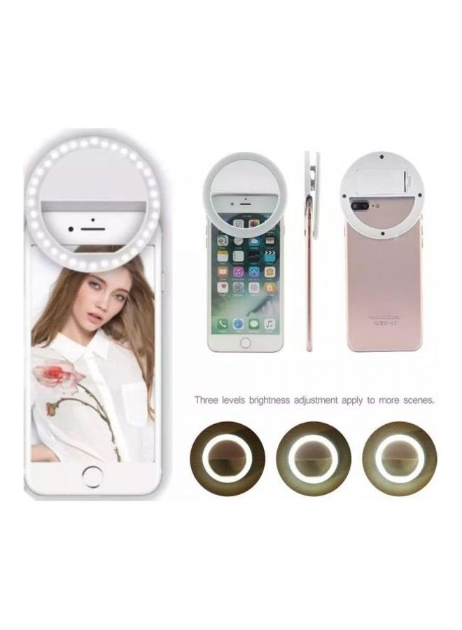 ABD Smartphone LED Ring Selfie light Enhancing Photography For iPhone 6 6S Plus & samsung White  - Image 4