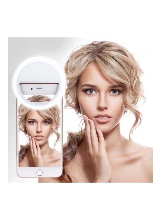 ABD Smartphone LED Ring Selfie light Enhancing Photography For iPhone 6 6S Plus & samsung White  - Image 5