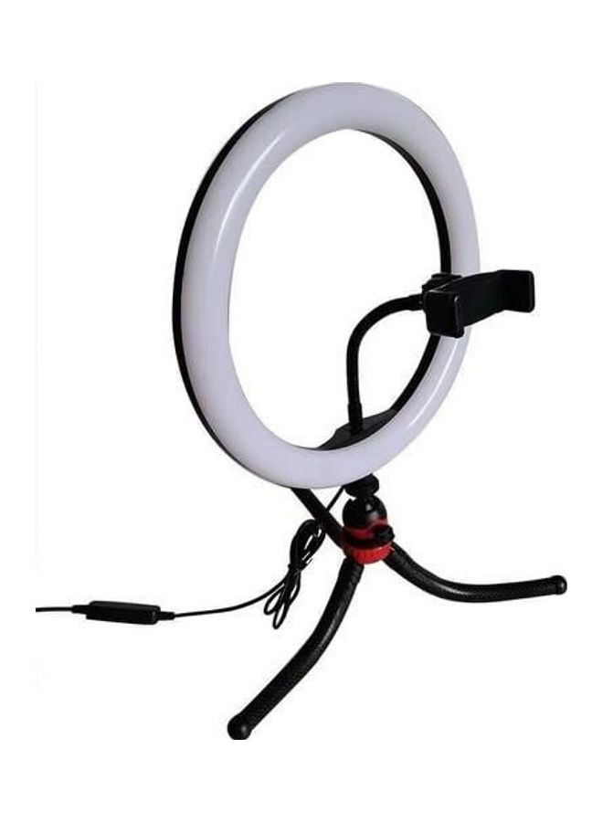 حلقة إضاءة LED لتصوير الفيديو والتصوير الفوتوغرافي والماكياج والهاتف الذكي مع حامل ثلاثي القوائم مرن متعدد الألوان