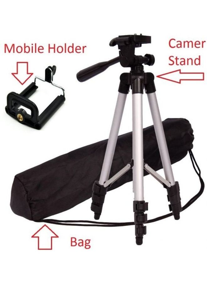 Flexible Aluminium 50 Inch Digital Camera Stand With Carry Bag For Nokia & Samsung Silver/Black  - Image 2