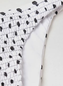 trendyol Gathered Bikini Bottom White/Black  - Image 5