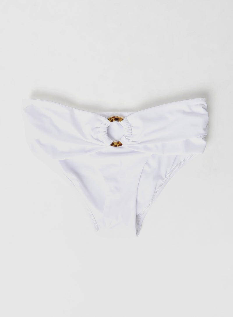 trendyol Tortoise Shell Ring Bikini Bottoms White  - Image 4